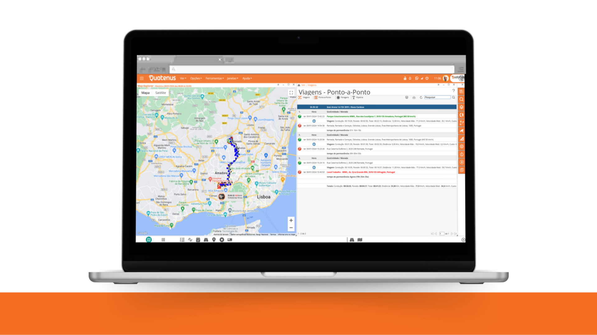 Quatenus Management Software - Usage History